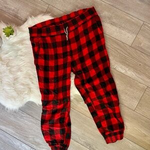 AERIE | Red and Black Plaid Pajama Pants (XL)
